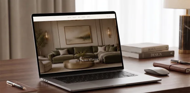 Ajna Interiors — prikaz sajta