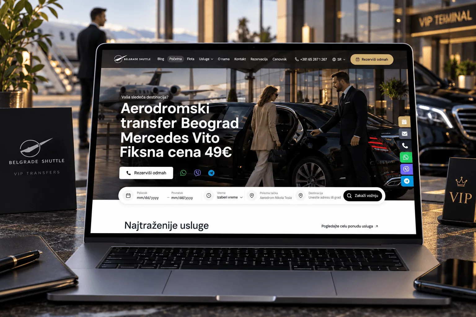 Belgrade Shuttle — website preview